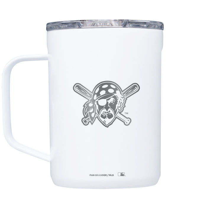 Corkcicle Coffee Mug with Pittsburgh Pirates Etched Secondary Logo