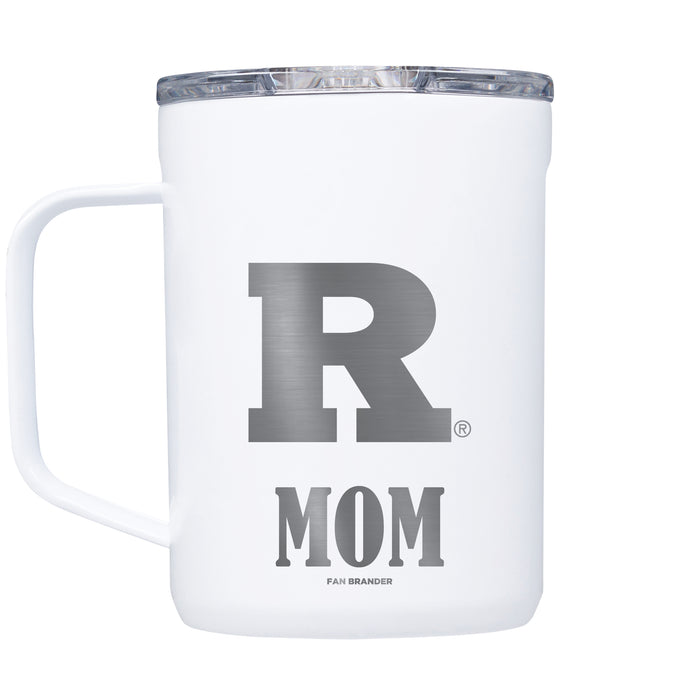 Corkcicle Coffee Mug with Rutgers Scarlet Knights Mom and Primary Logo