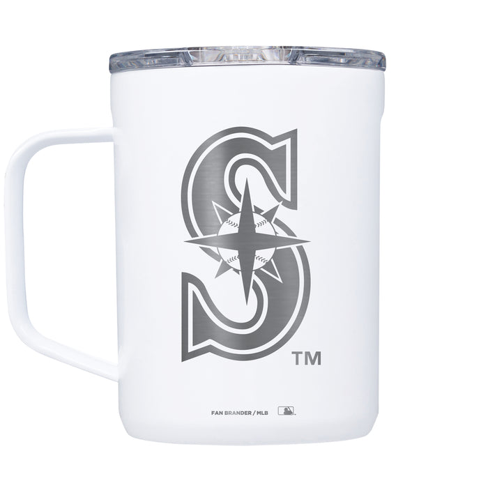 Corkcicle Coffee Mug with Seattle Mariners Etched Secondary Logo