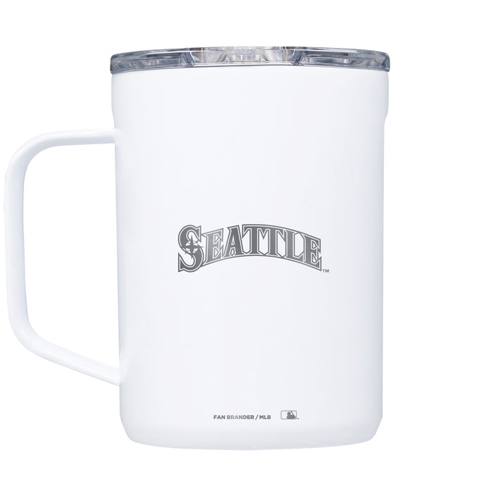Corkcicle Coffee Mug with Seattle Mariners Etched Wordmark Logo
