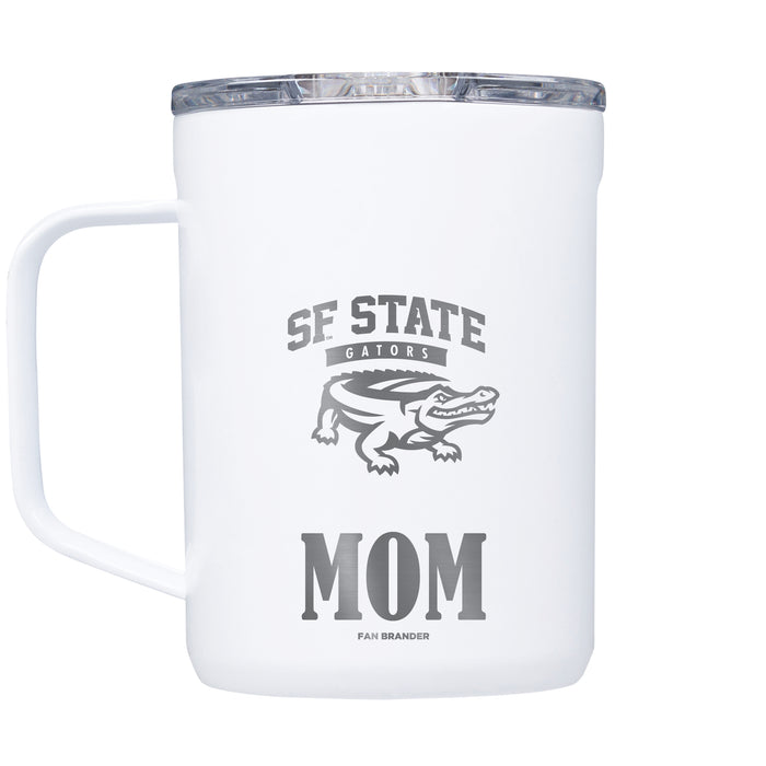 Corkcicle Coffee Mug with San Francisco State U Gators Mom and Primary Logo