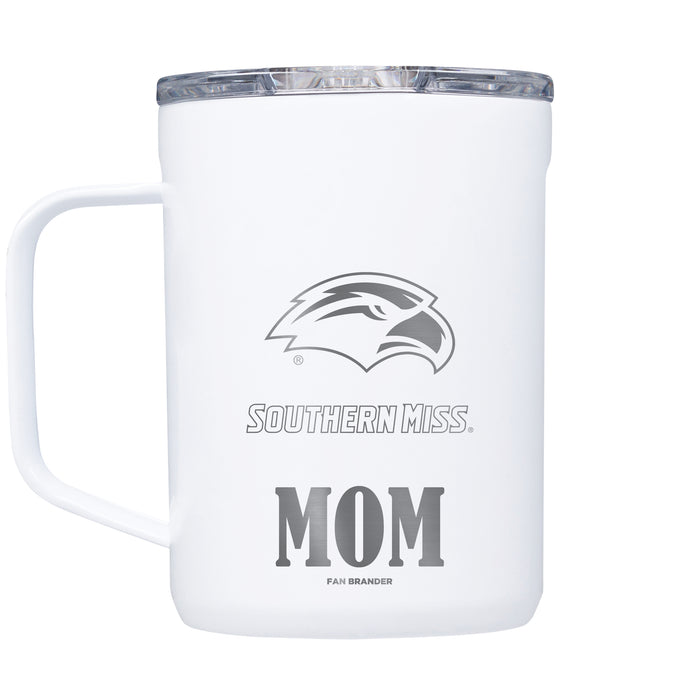 Corkcicle Coffee Mug with Southern Mississippi Golden Eagles Mom and Primary Logo