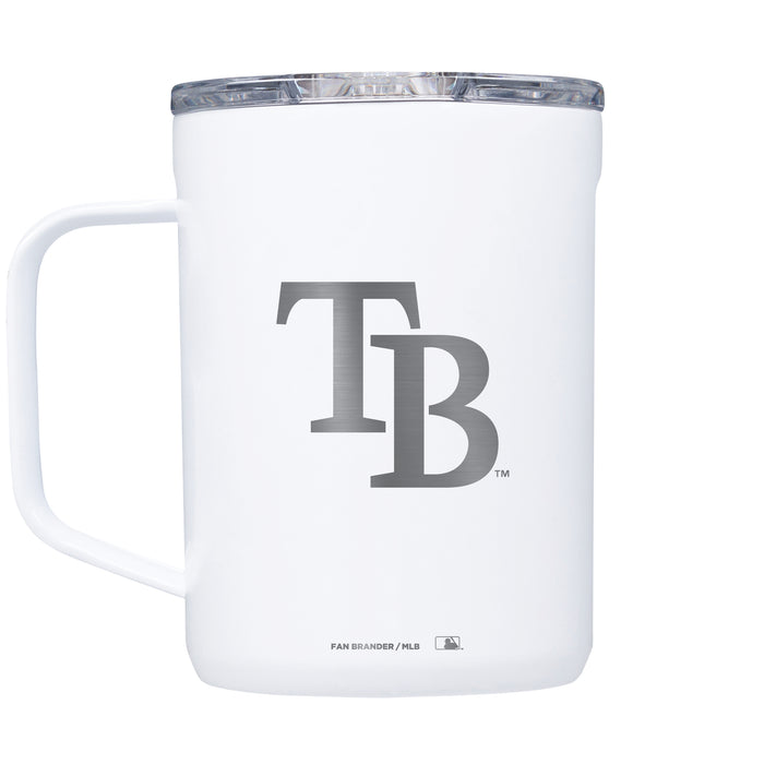Corkcicle Coffee Mug with Tampa Bay Rays Etched Secondary Logo