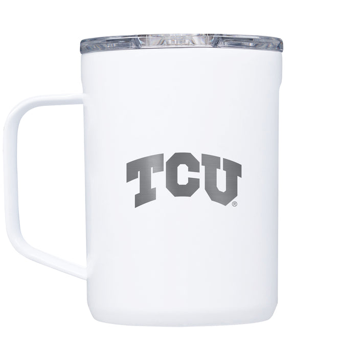 Corkcicle Coffee Mug with Texas Christian University Horned Frogs Primary Logo