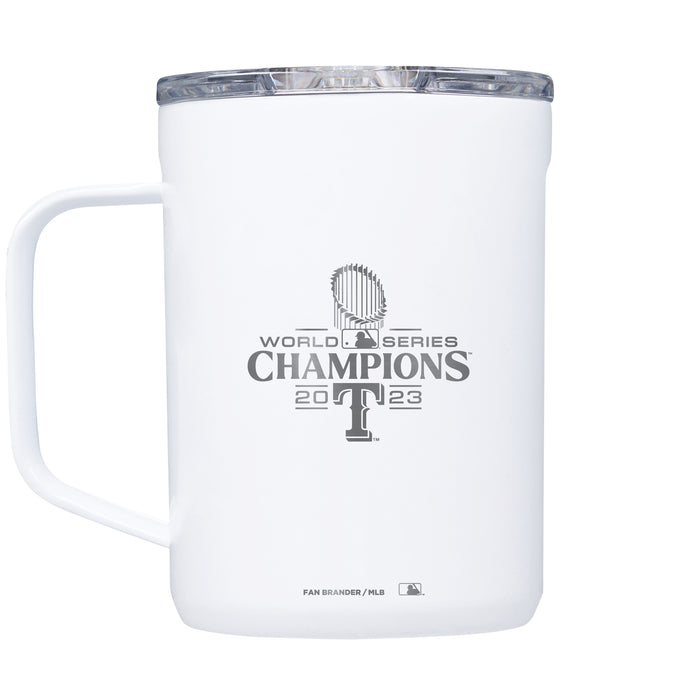 Corkcicle Coffee Mug with Texas Rangers 2023 MLB Champs Etched Logo