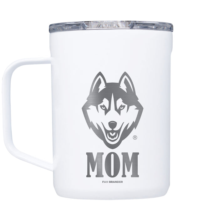 Corkcicle Coffee Mug with Uconn Huskies Mom and Primary Logo