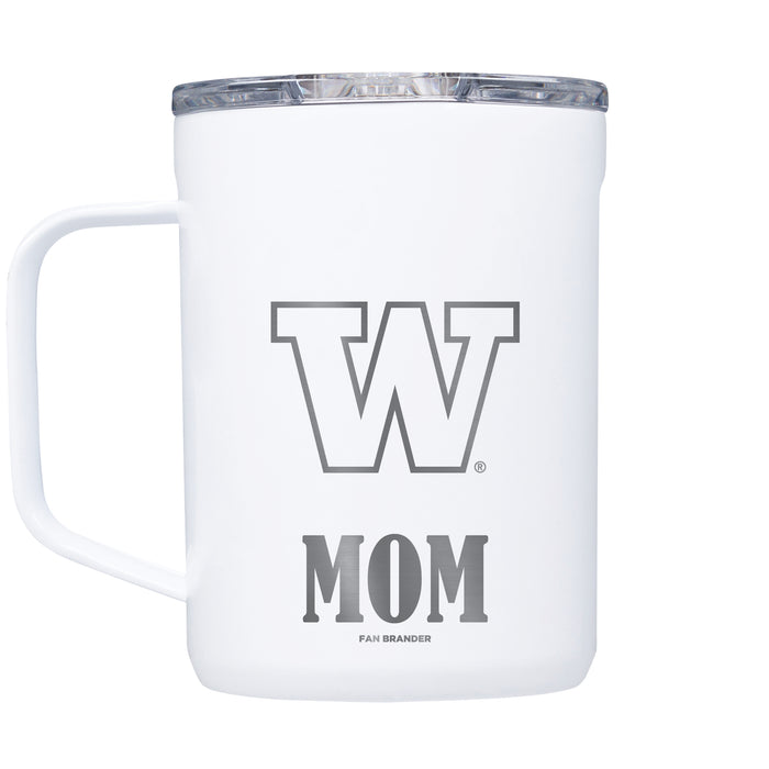 Corkcicle Coffee Mug with Washington Huskies Mom and Primary Logo
