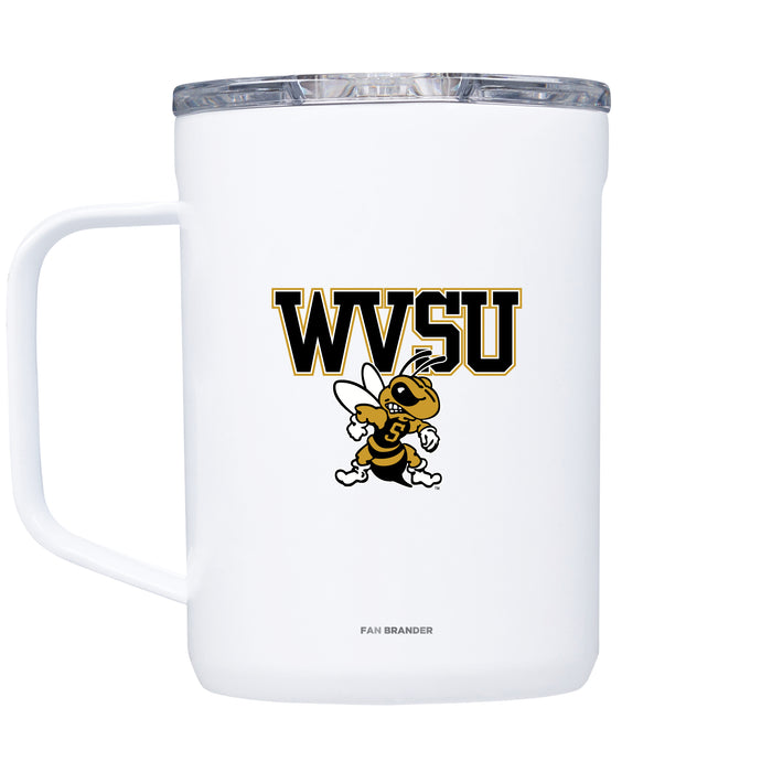 Corkcicle Coffee Mug with West Virginia State Univ Yellow Jackets Primary Logo