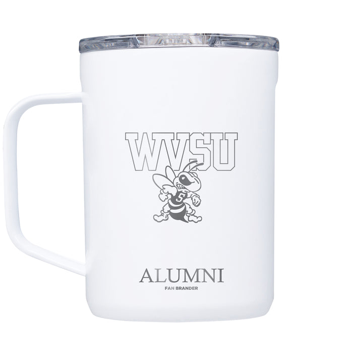 Corkcicle Coffee Mug with West Virginia State Univ Yellow Jackets Alumni Primary Logo