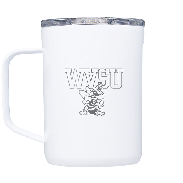 Corkcicle Coffee Mug with West Virginia State Univ Yellow Jackets Primary Logo