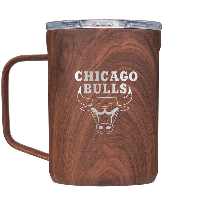 Corkcicle Coffee Mug with Chicago Bulls Etched Primary Logo