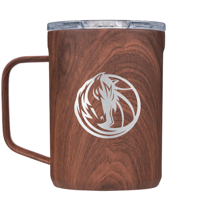 Corkcicle Coffee Mug with Dallas Mavericks Etched Primary Logo