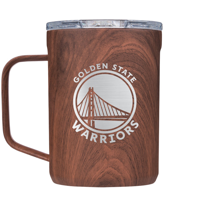 Corkcicle Coffee Mug with Golden State Warriors Etched Primary Logo