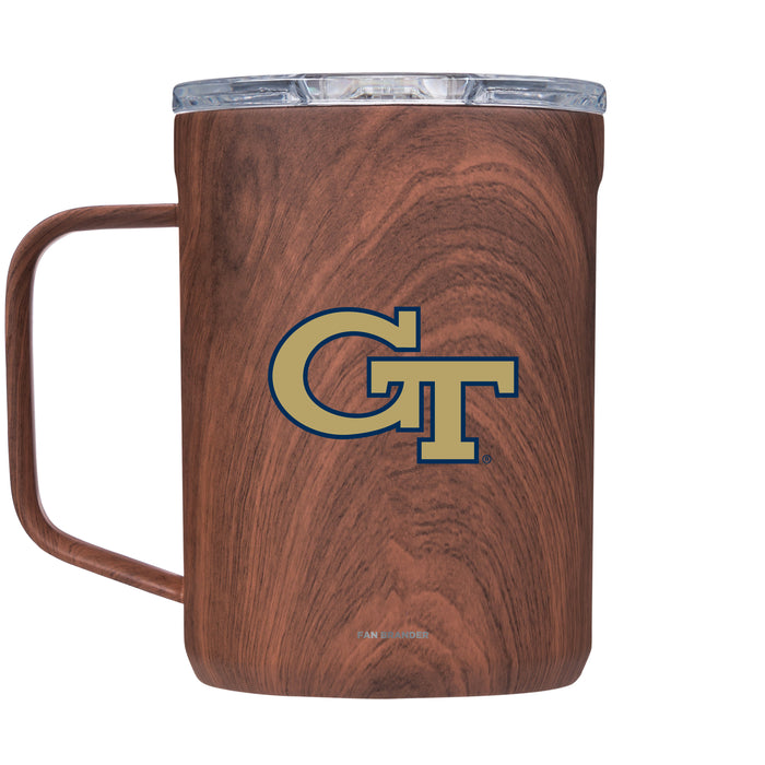 Corkcicle Coffee Mug with Georgia Tech Yellow Jackets Primary Logo