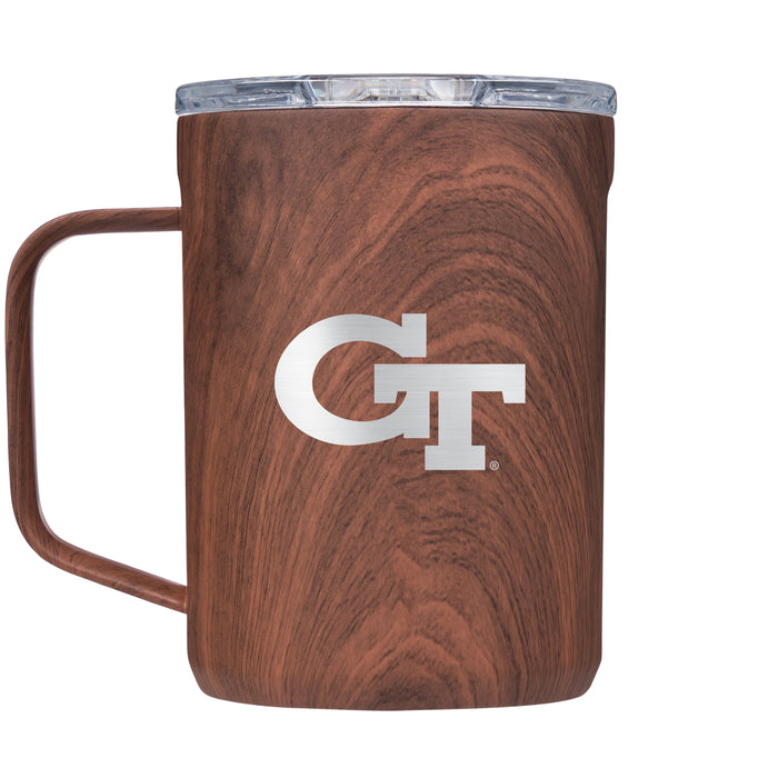 Corkcicle Coffee Mug with Georgia Tech Yellow Jackets Primary Logo