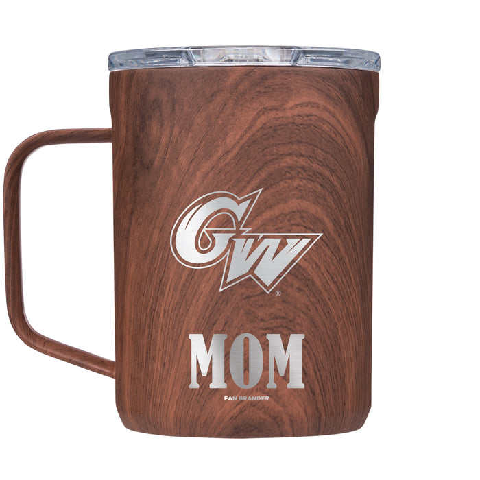 Corkcicle Coffee Mug with George Washington Colonials Mom and Primary Logo