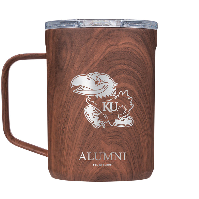 Corkcicle Coffee Mug with Kansas Jayhawks Alumni Primary Logo