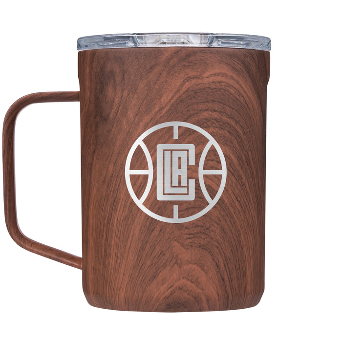 Corkcicle Coffee Mug with LA Clippers Etched Primary Logo