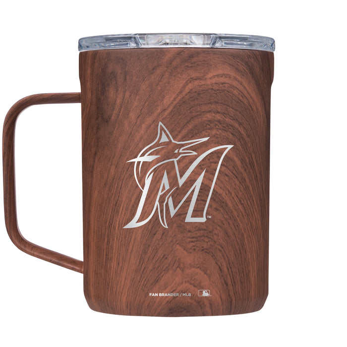 Corkcicle Walnut Texas Rangers 16oz. Primary Logo Mug