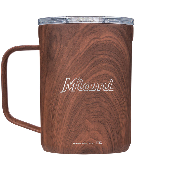 Corkcicle Coffee Mug with Miami Marlins Etched Wordmark Logo