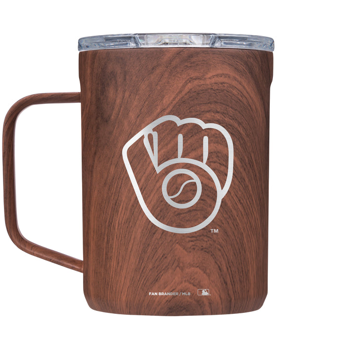 Corkcicle Coffee Mug with Milwaukee Brewers Etched Secondary Logo