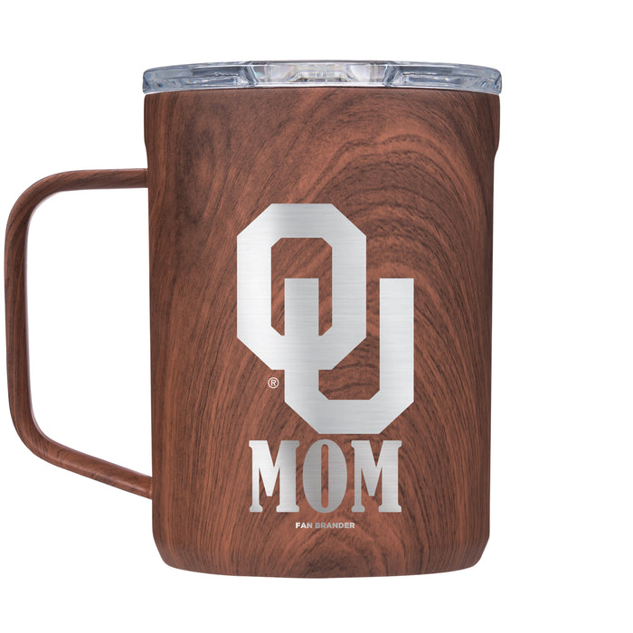 Corkcicle Coffee Mug with Oklahoma Sooners Mom and Primary Logo
