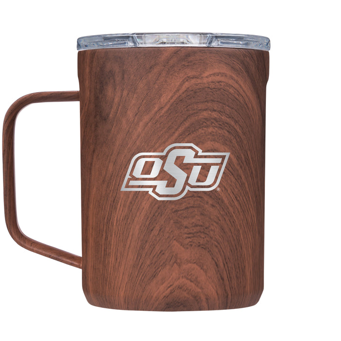 Corkcicle Insulated Sport Canteen Water Bottle with Oklahoma State Cowboys  Primary LogoWhite