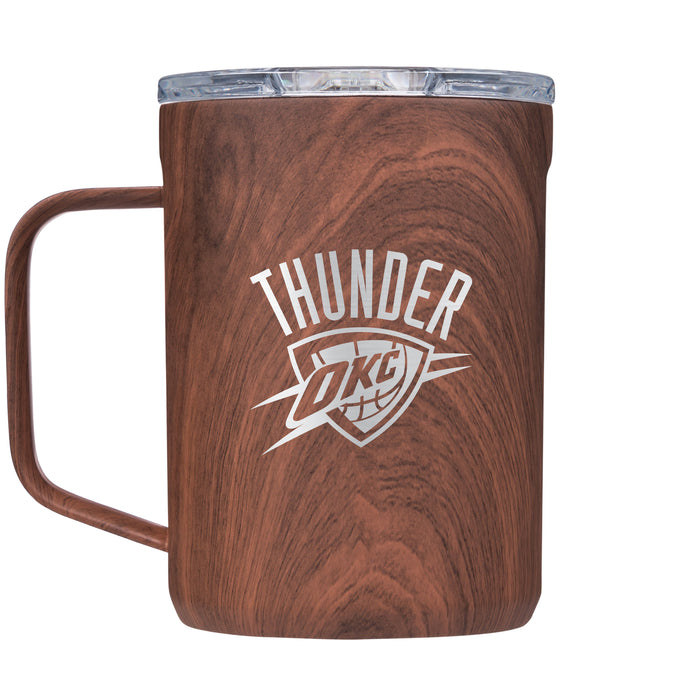 Corkcicle Coffee Mug with Oklahoma City Thunder Etched Primary Logo