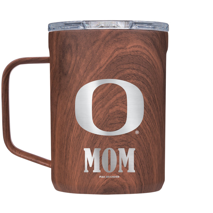 Corkcicle Coffee Mug with Oregon Ducks Mom and Primary Logo