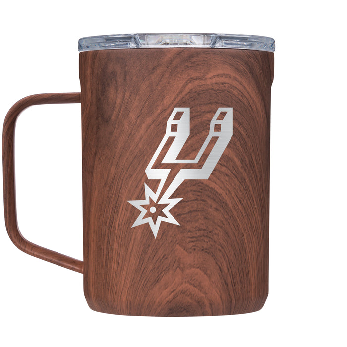 Corkcicle Coffee Mug with San Antonio Spurs Etched Primary Logo