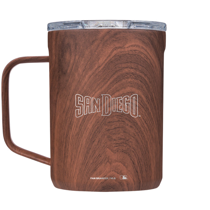 Corkcicle Coffee Mug with San Diego Padres Etched Wordmark Logo