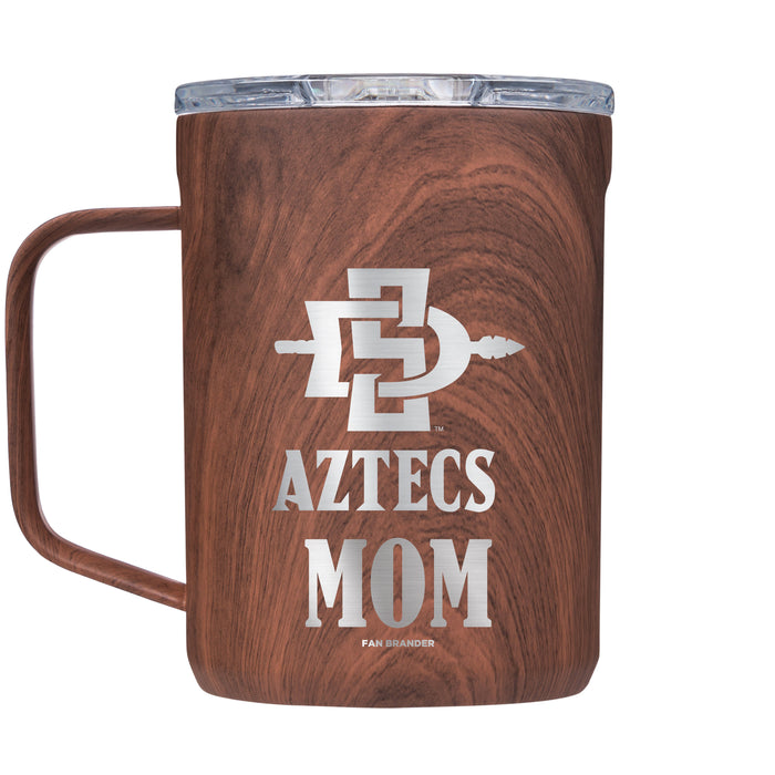 Corkcicle Coffee Mug with San Diego State Aztecs Mom and Primary Logo