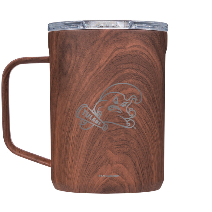 Corkcicle Coffee Mug with Tulane Green Wave Primary Logo