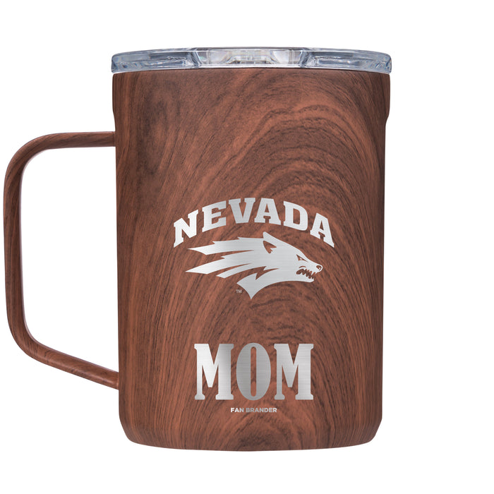 Corkcicle Coffee Mug with Nevada Wolf Pack Mom and Primary Logo