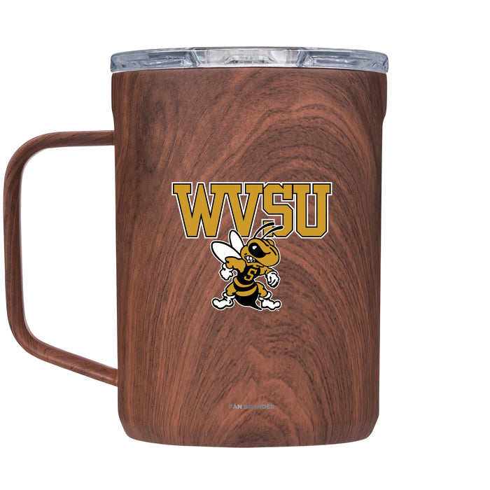 Corkcicle Coffee Mug with West Virginia State Univ Yellow Jackets Primary Logo