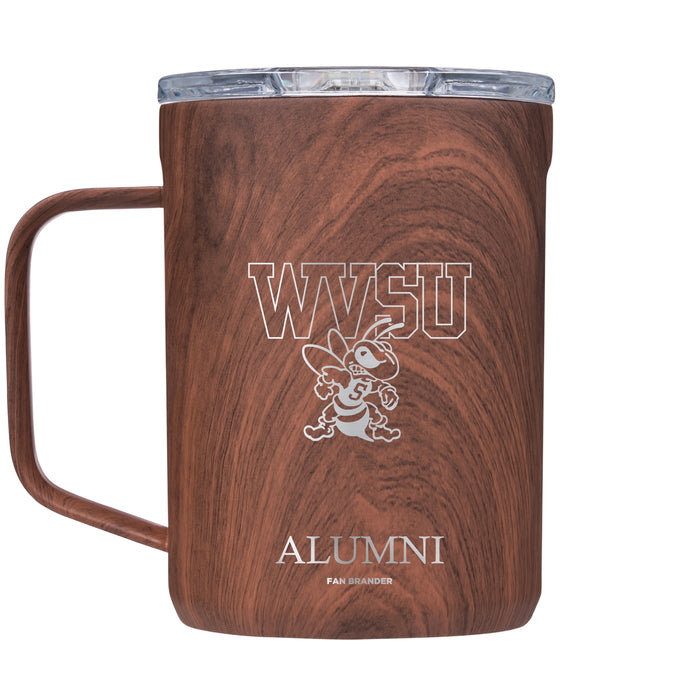 Corkcicle Coffee Mug with West Virginia State Univ Yellow Jackets Alumni Primary Logo