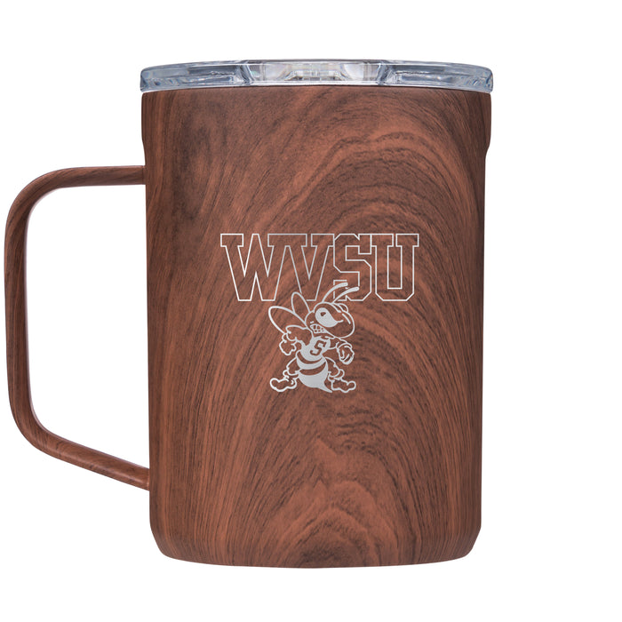 Corkcicle Coffee Mug with West Virginia State Univ Yellow Jackets Primary Logo