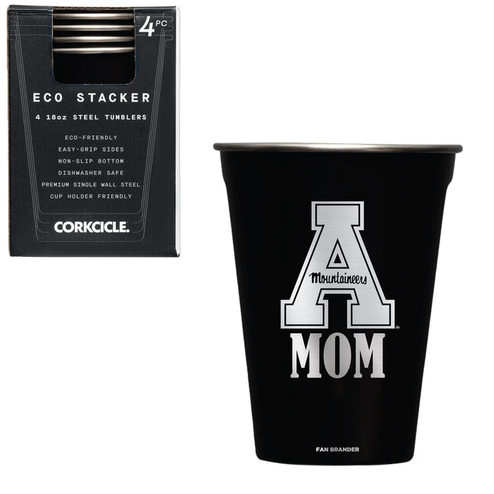 Corkcicle Eco Stacker Cup with Appalachian State Mountaineers Mom Primary Logo