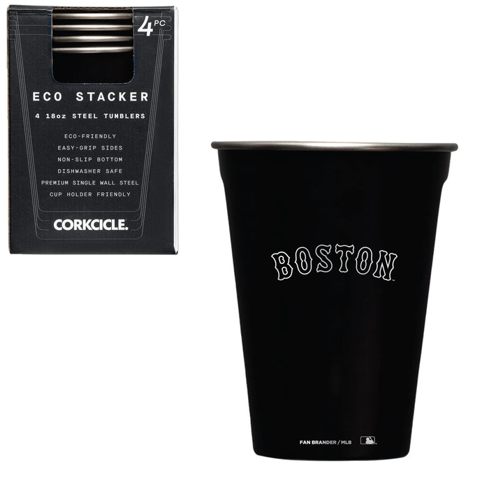 Corkcicle Eco Stacker Cup with Boston Red Sox Etched Wordmark Logo