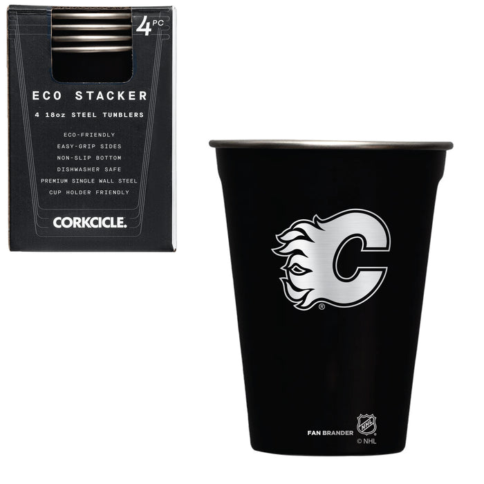 Corkcicle Eco Stacker Cup with Calgary Flames Etched Primary Logo