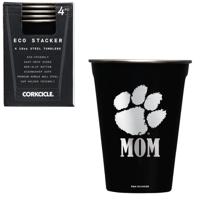 Corkcicle Eco Stacker Cup with Clemson Tigers Mom Primary Logo