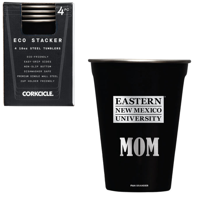 Corkcicle Eco Stacker Cup with Eastern New Mexico Greyhounds Mom Primary Logo
