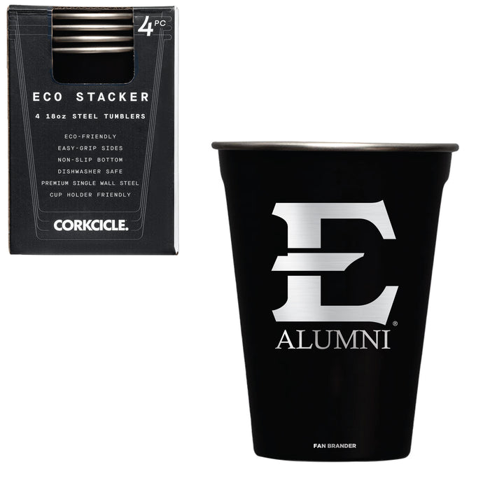 Corkcicle Eco Stacker Cup with Eastern Tennessee State Buccaneers Alumni Primary Logo