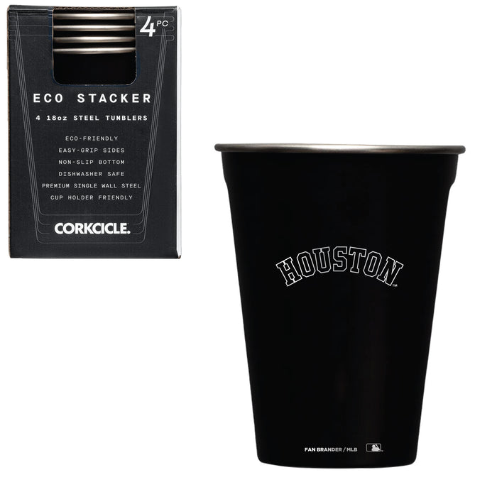 Corkcicle Eco Stacker Cup with Houston Astros Etched Wordmark Logo