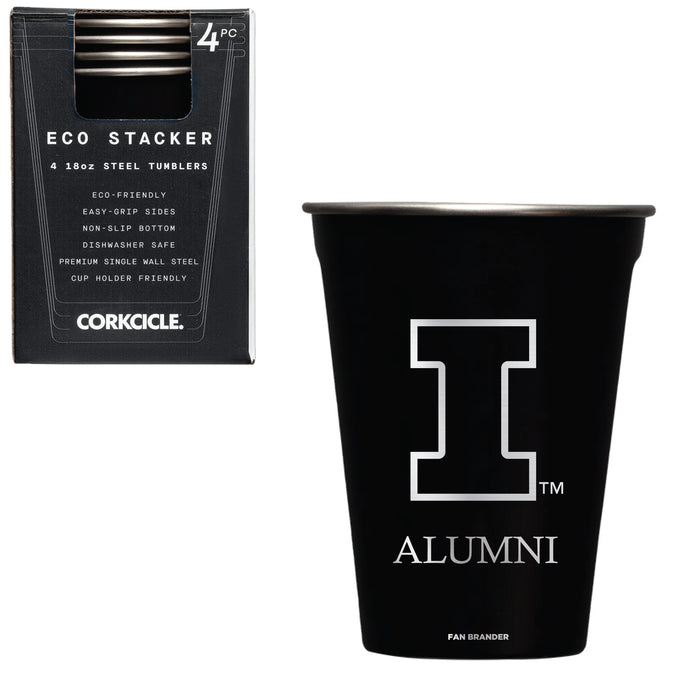 Corkcicle Eco Stacker Cup with Illinois Fighting Illini Alumni Primary Logo