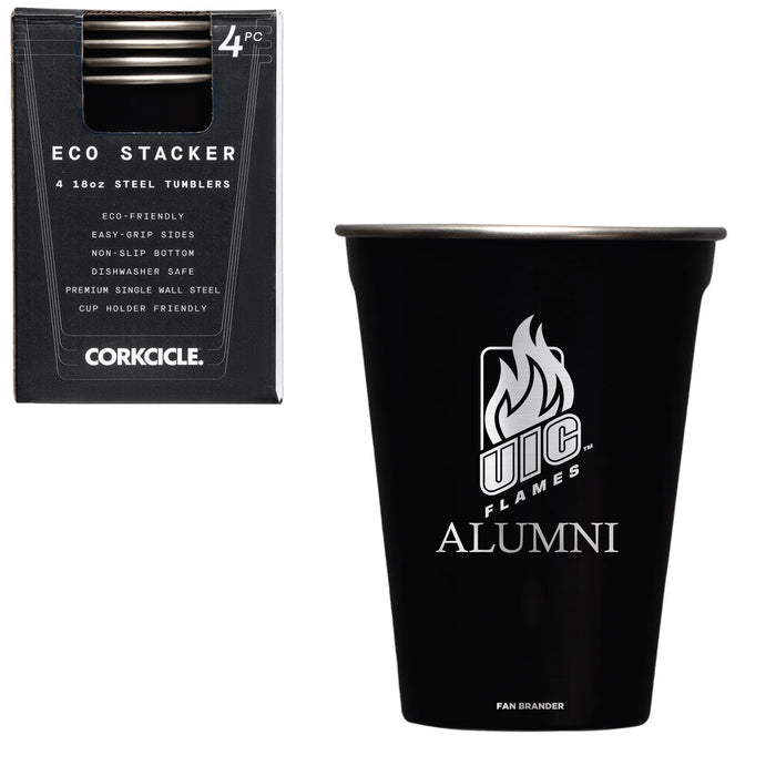 Corkcicle Eco Stacker Cup with Illinois @ Chicago Flames Alumni Primary Logo