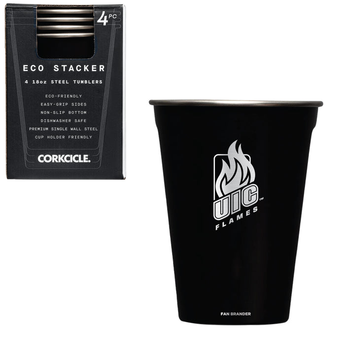 Corkcicle Eco Stacker Cup with Illinois @ Chicago Flames Primary Logo