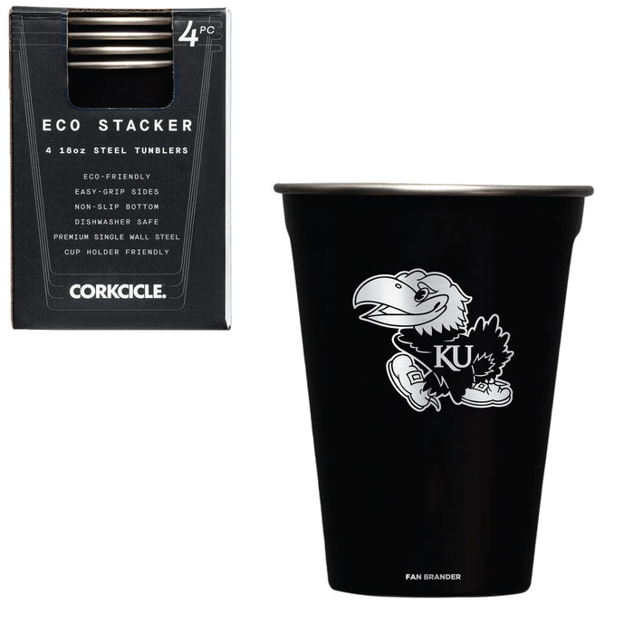 Corkcicle Eco Stacker Cup with Kansas Jayhawks Primary Logo