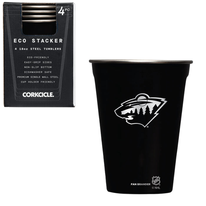 Corkcicle Eco Stacker Cup with Minnesota Wild Etched Primary Logo