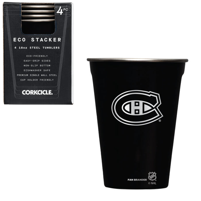 Corkcicle Eco Stacker Cup with Montreal Canadiens Etched Primary Logo